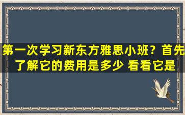 第一次学习新东方雅思小班？首先 了解它的费用是多少 看看它是否符合您的预算！